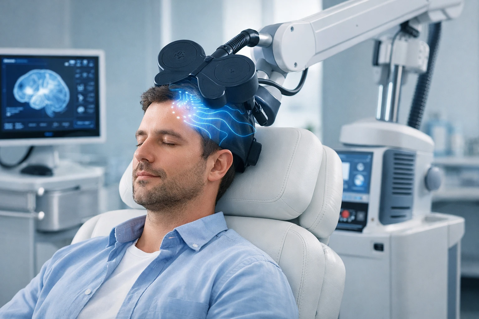 Как работает транскраниальная магнитная стимуляция при депрессии