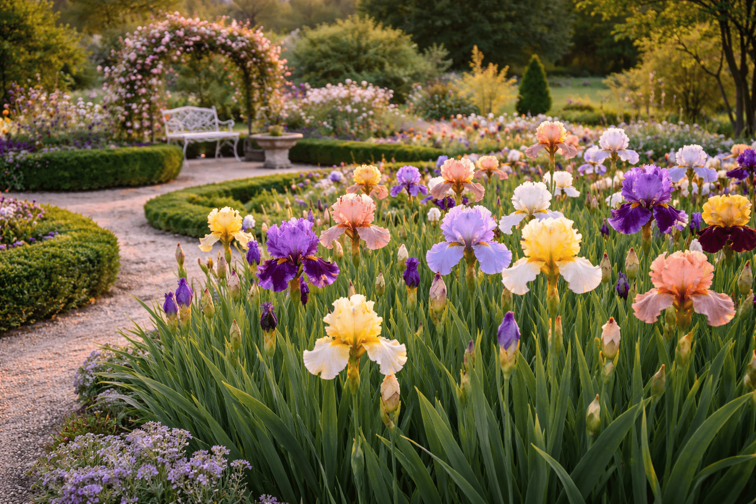 Архітектура вашого саду: величні високі бородаті іриси