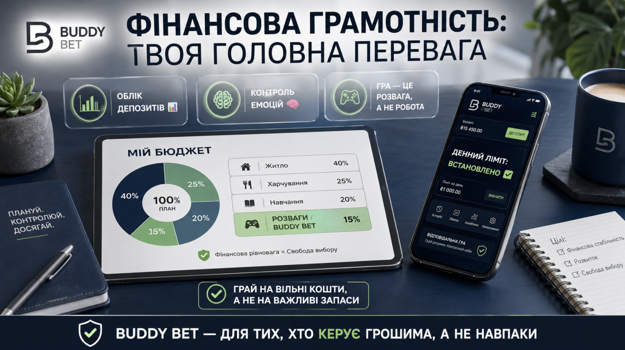 Фінансова грамотність у Buddy Bet